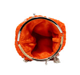 Jide Gear Orange Bowl Crochet Bag Inside
