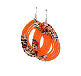 Jide Gear Orange Multicolor Beaded Earrings