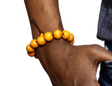 Jide Gear Orange Wood Bracelet Back