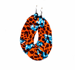 Jide Gear Orangedot Halo Ankara Earring