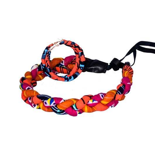 Jide Gear Orangepink Headband Necklace