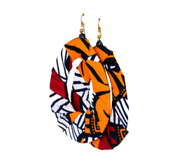 Jide Gear Orangezebra Halo Ankara Earring