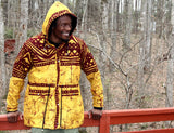 Jide Gear Teak Batik Men Winter Jacket Front Forest