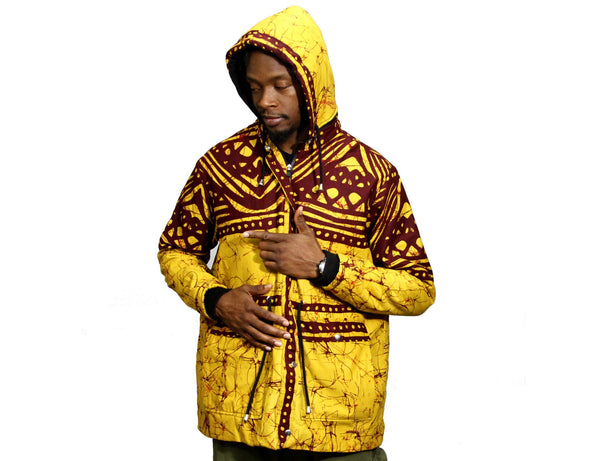 Jide Gear Teak Batik Men Winter Jacket Front