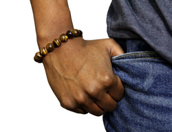 Jide Gear Tiger Eyes Gemstone Bracelet