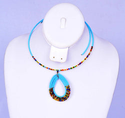Jide Gear Turquoise Multicolor Beaded Necklace