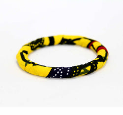 Jide Gear Yellow Slim Ankara Bangle