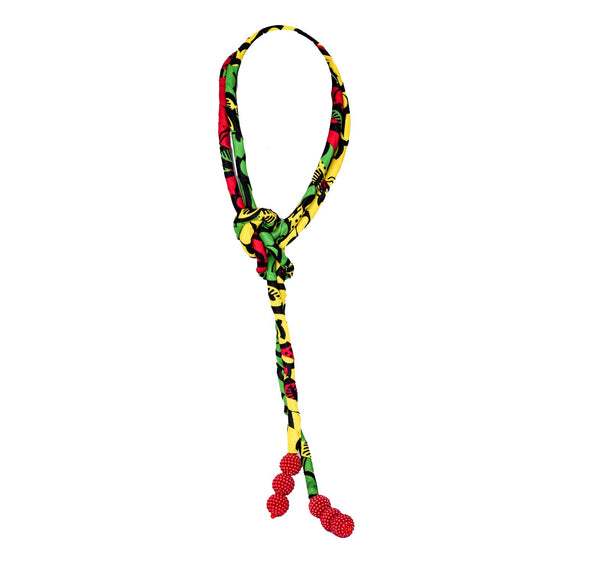 Jide Gear Yellow Strand Ankara Necklace