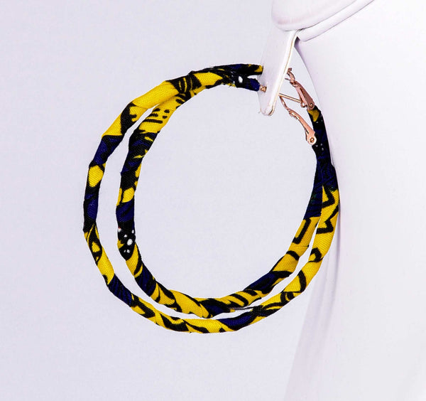 Jide Gear Yellowsplash Loop Ankara Earring