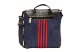 Redstripe Crossbody Aso Oke Bag Back